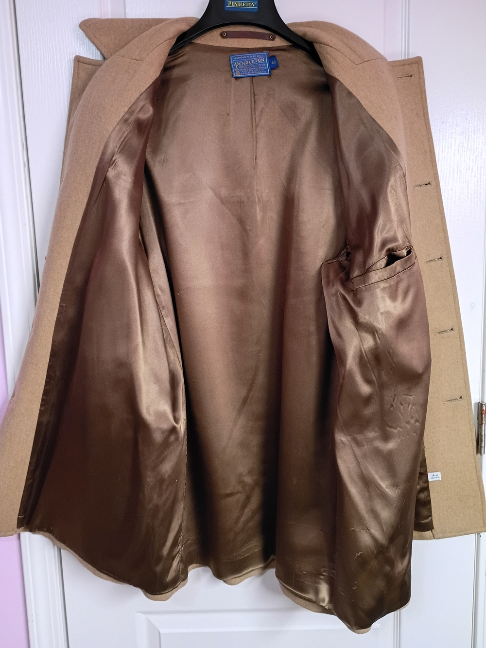 60's Pendleton Men's Tan Wool Coat - Picture 5 of 5